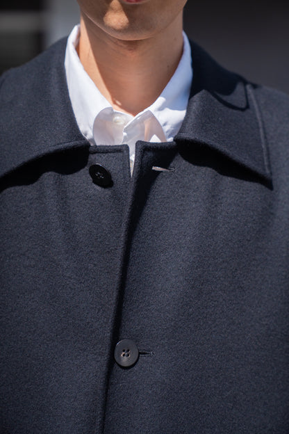 SOUTIEN COLLAR OVERCOAT IN DOUBLE FACE BEAVER