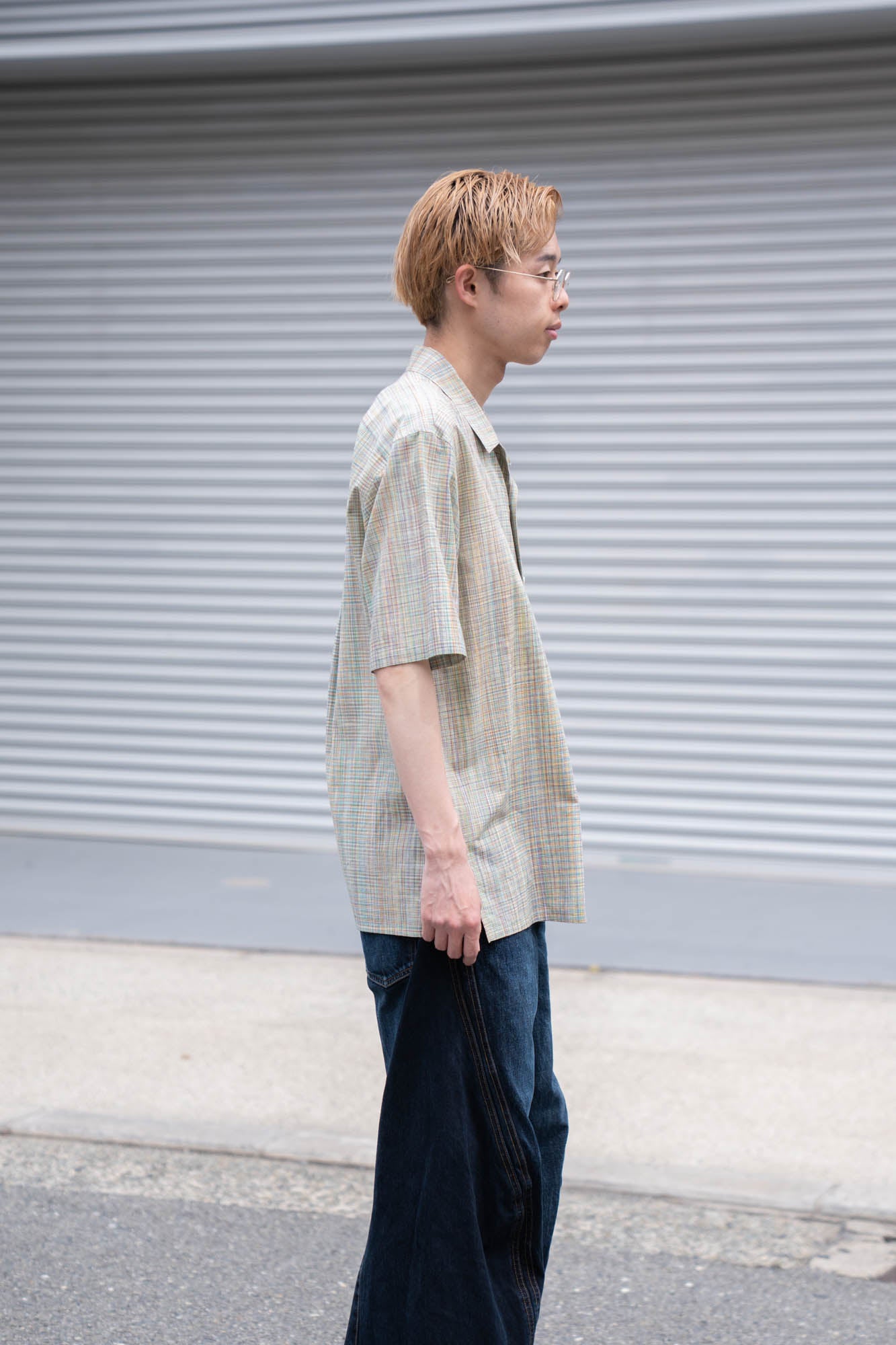 cotton ikat check shirt