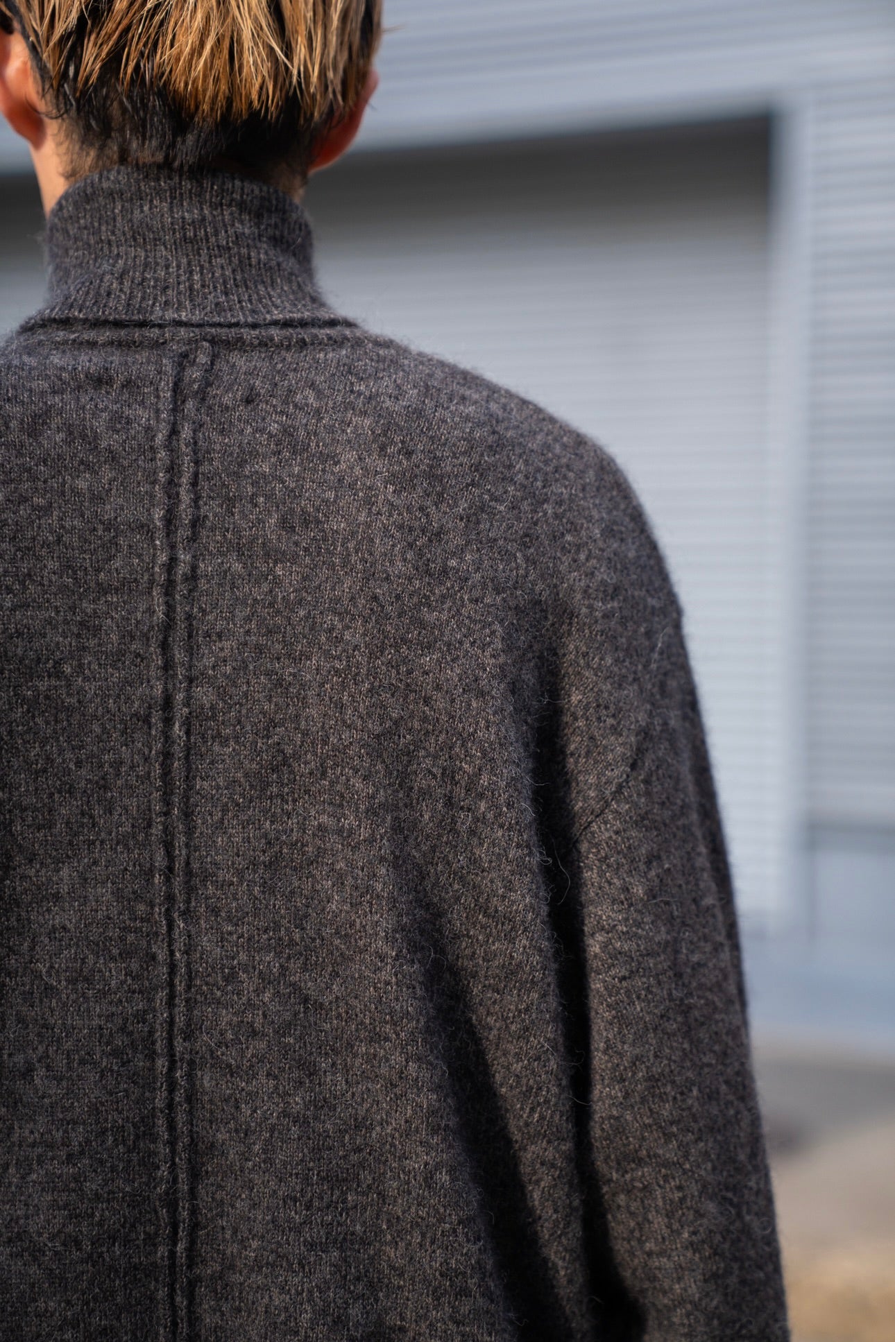 WOOL/ALPACA KNIT LOOSE TURTLE NECK PO(ST.1295)