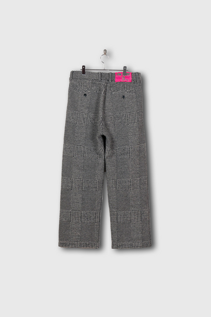 Knitted Tweed Check Trousers