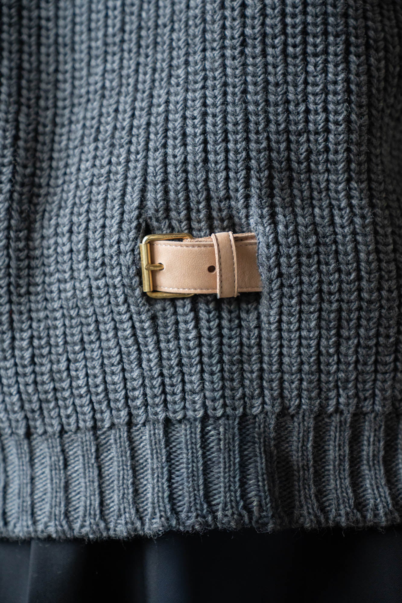 Belt. Slit Knit in Merinos d`Arles