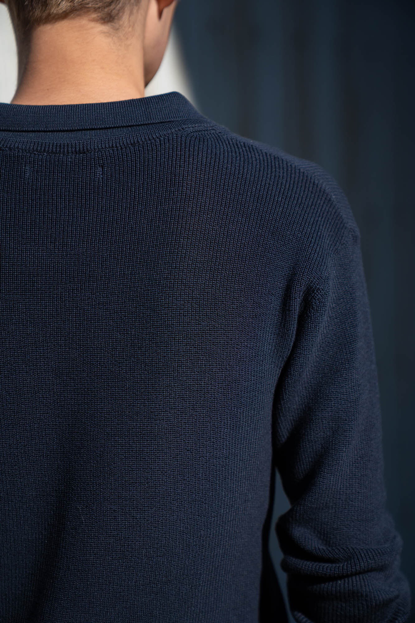 Roll Up Patched Knit in Marcerized Cotton