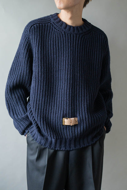 Belt. Slit Knit in Merinos d`Arles