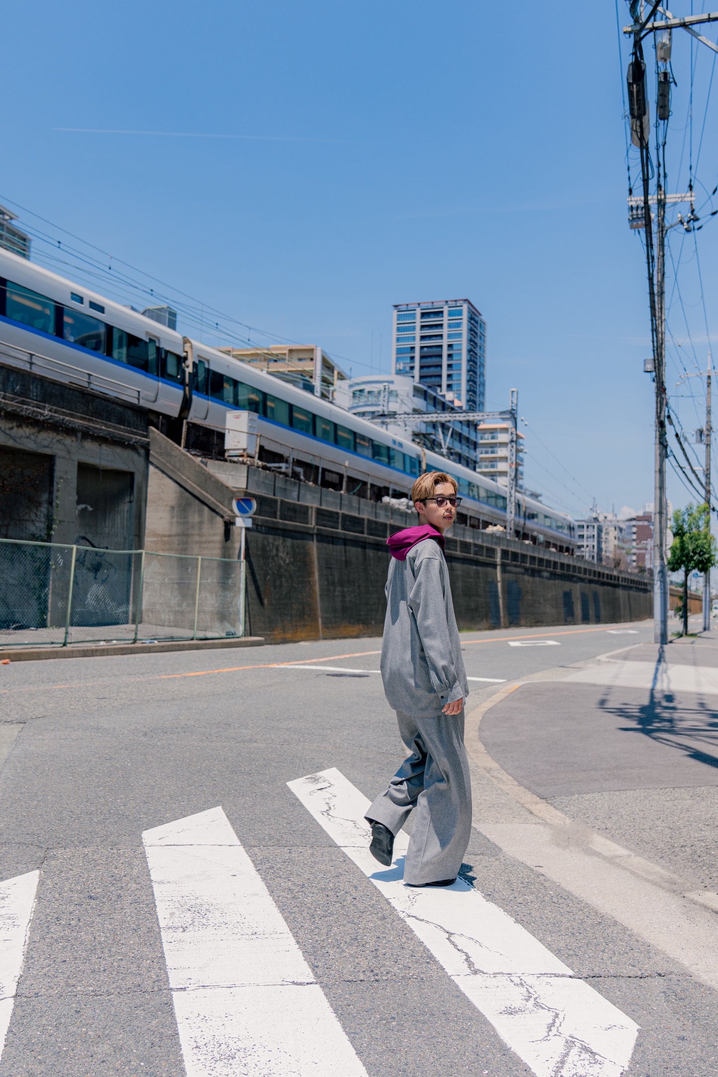 WOOL FRANNEL SKIPPER SHIRT