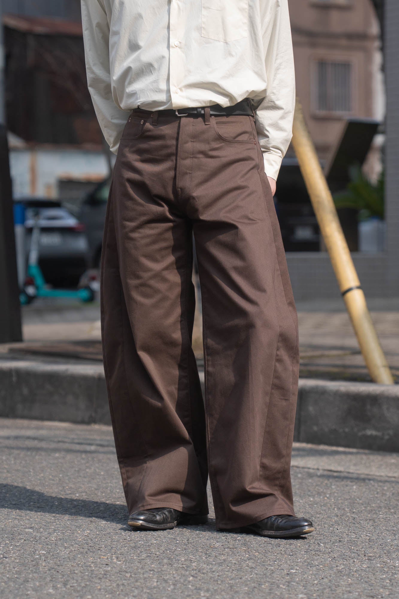 DEFORMATION WIDE COTTON PANTS(ST.1390)