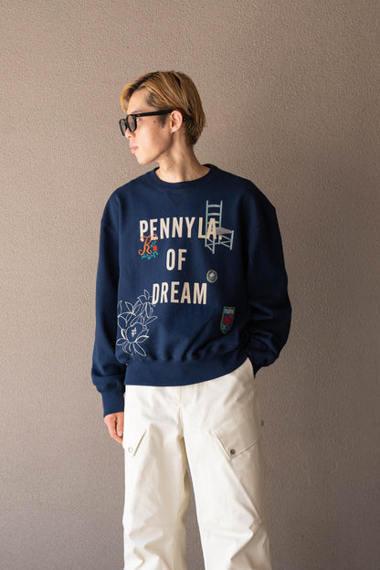 Hand-stitched sweatshirt
