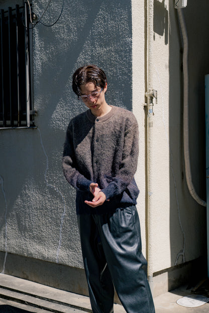 GRADATION MOHAIR KNIT CARDIGAN