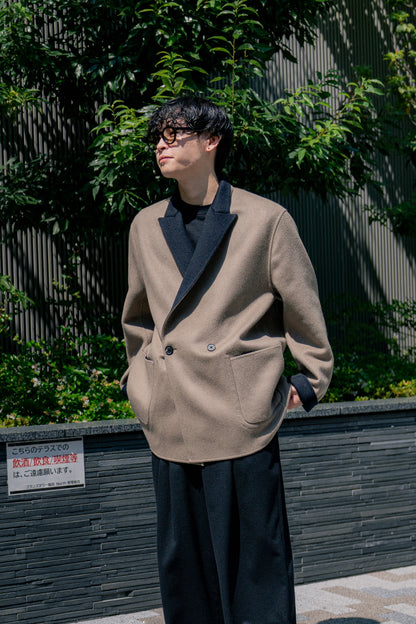 REVERSIBLE PEAK LAPEL JACKET