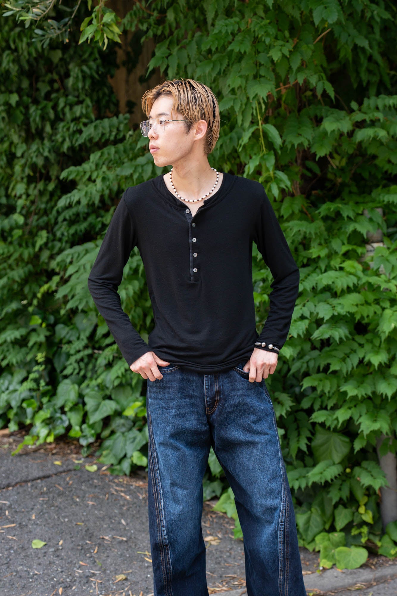 LAYERED HENLEY-NECK SHIRT .16