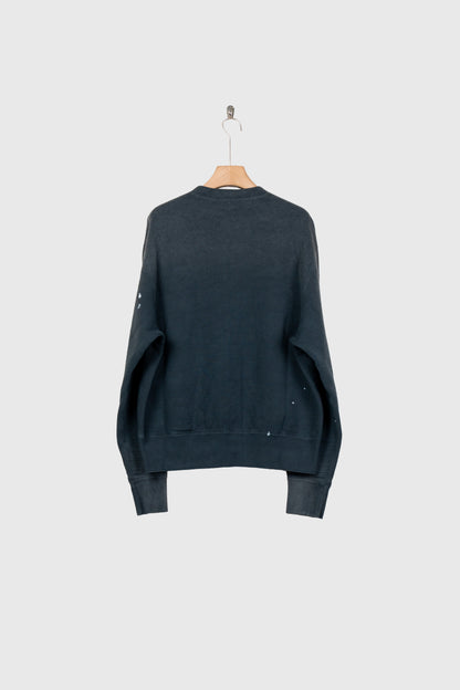 Vintage-effect sweat cardigan