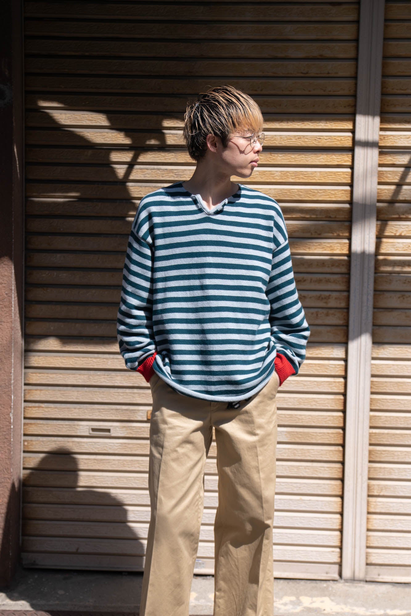 Cotton skipper border pullover
