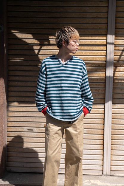 Cotton skipper border pullover