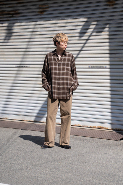 LY/VIS CHECK OVERSIZED LS SHIRT(ST.1461)