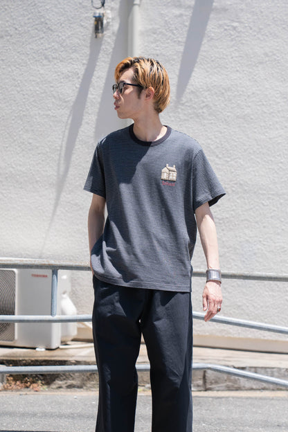 Hand-Embroidered Stripe T-Shirt