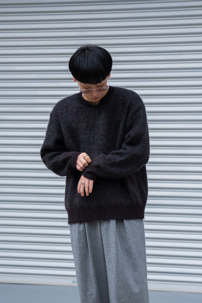 KID MOHAIR MIX JACQUARD KNIT LS(ST.1305)