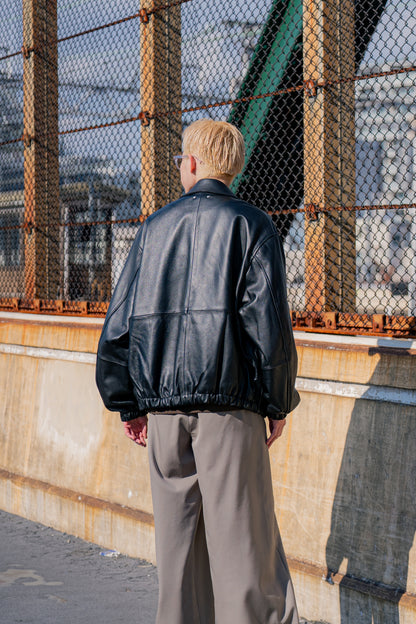 LEATHER ZIP SHORT JACKET