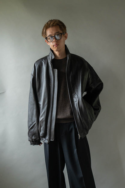 SHEEP LEATHER STAND COLLAR JACKET(ST.1553)