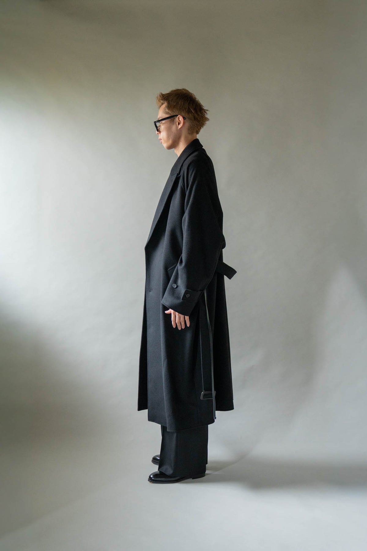 WOOL CASHMERE OVERSIZED PEAK LAPEL CHESTER COAT(ST.1533)