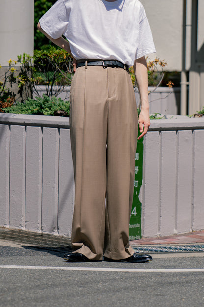 TWO TUCKS WIDE TROUSERS