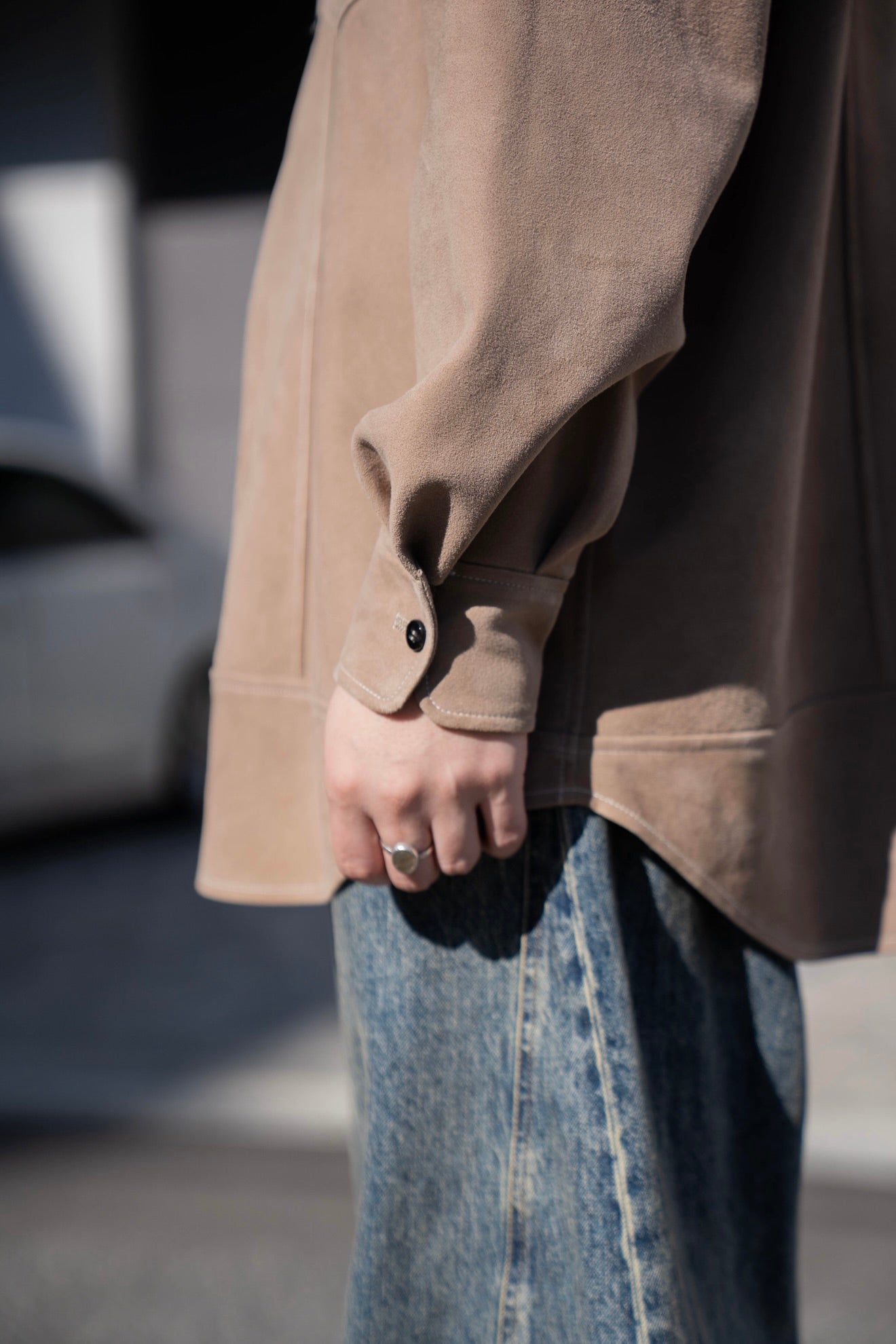 sheep suede light shirt