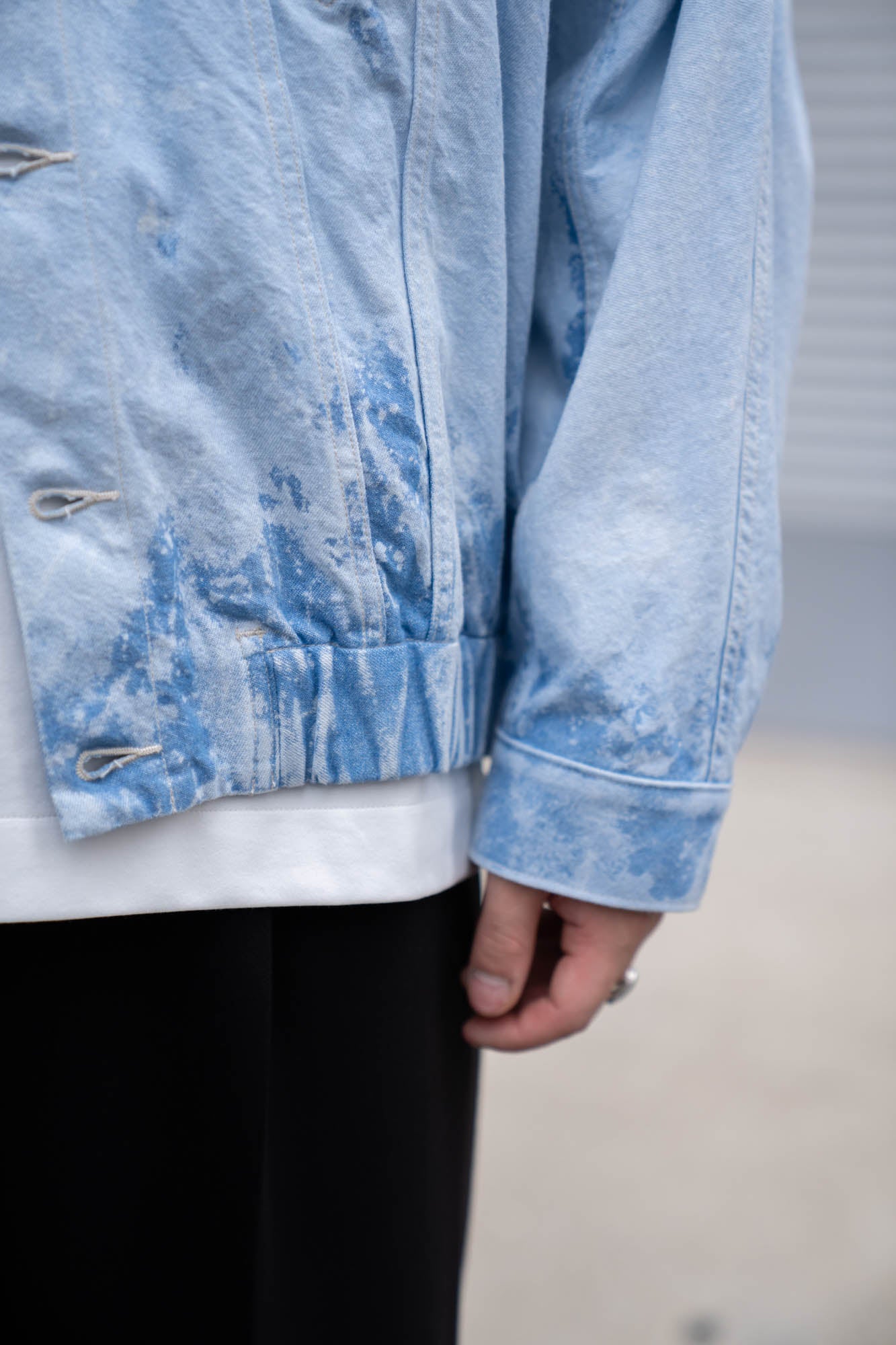 Shibori-bassen denim jacket
