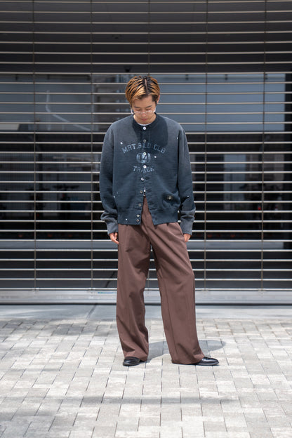 Vintage-effect sweat cardigan