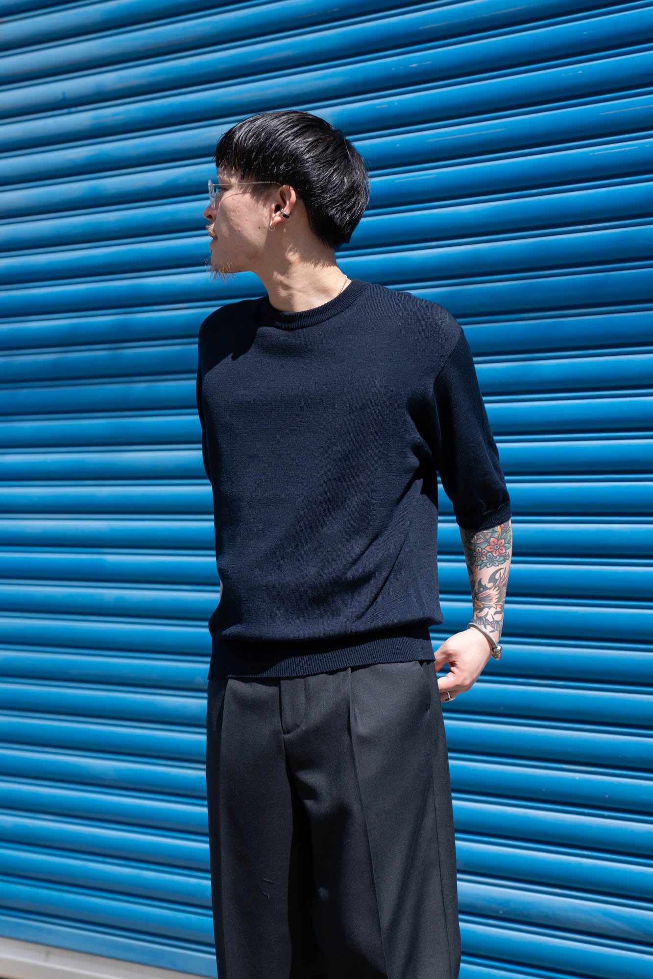 Wide knit T-Shirt