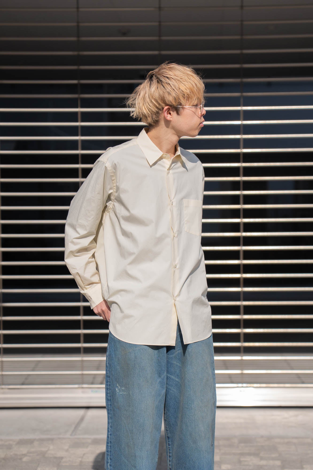 【完売品】大山シュン so コバルトスタンダードシャツ Lサイズ SUVIN COTTON OVERSIZED REGULAR COLLAR SHIRT(ST.1491) | シャツ