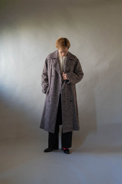 LOOP TWEED DOUBLE-BREASTED COAT