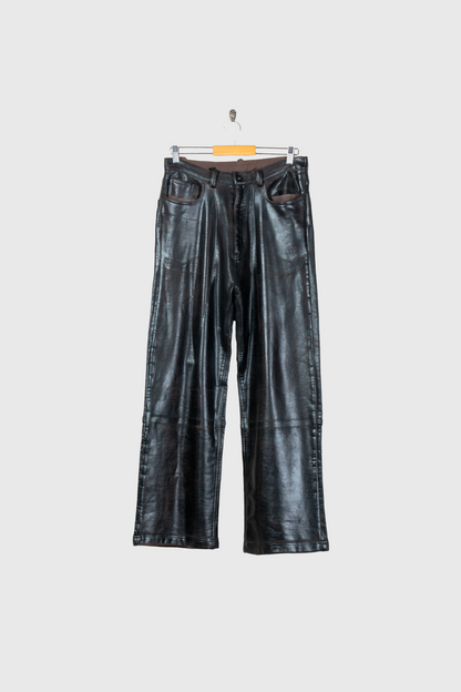 CRACKING COATED WIDE PANTS .14