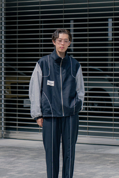 WOOL GABARDINE REVERSIBLE TRACK JACKET