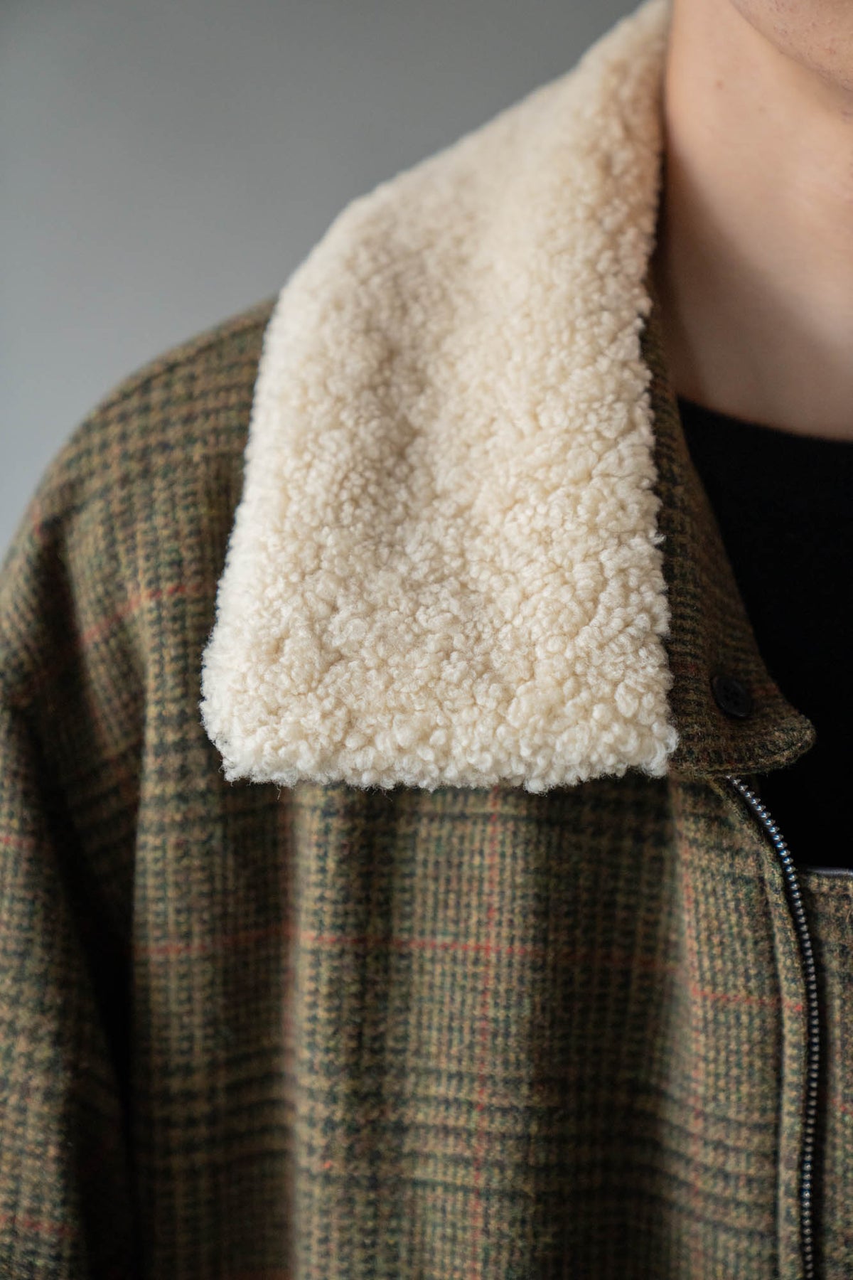 DETATCHABLE COLLAR BRITISH TWEED JACKET(ST.1577)
