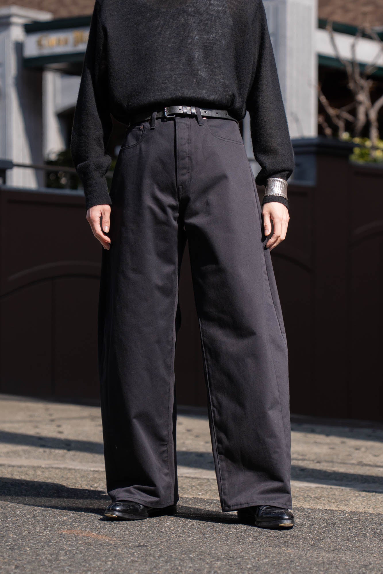 DEFORMATION WIDE COTTON PANTS(ST.1390)