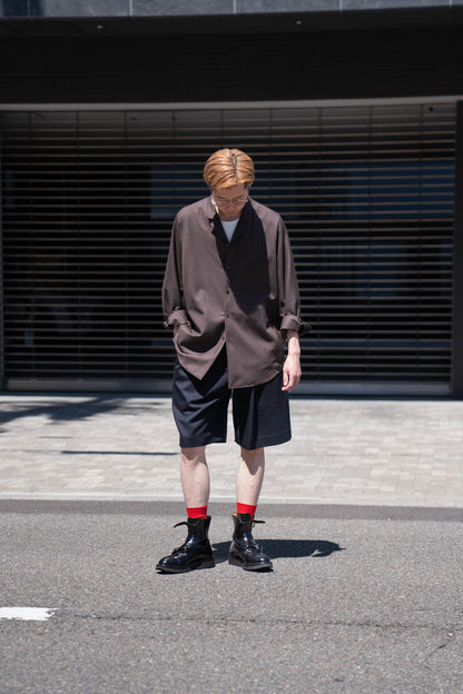 WOOL KERSEY WIDE EASY SHORT TROUSERS(ST.1436)