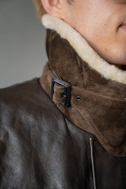 MOUTON COLLAR CALF ZIP JACKET(ST.1549)