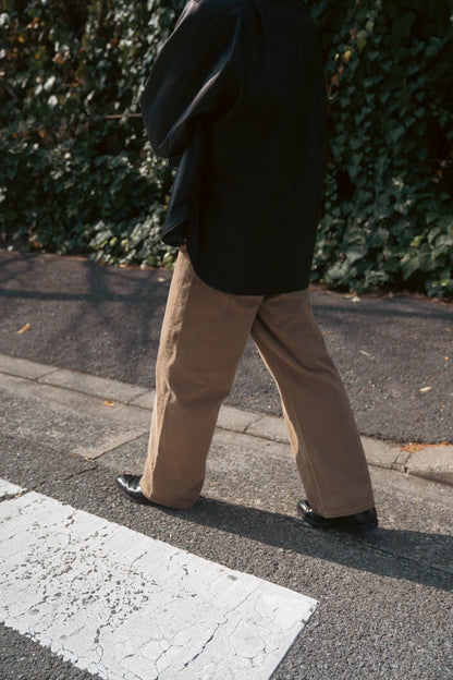 SULFUR DYED OXFORD VINTAGE WIDE PANTS(ST.1395)
