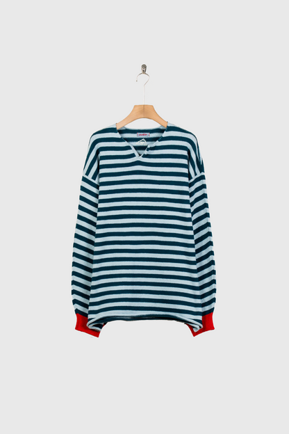 Cotton skipper border pullover