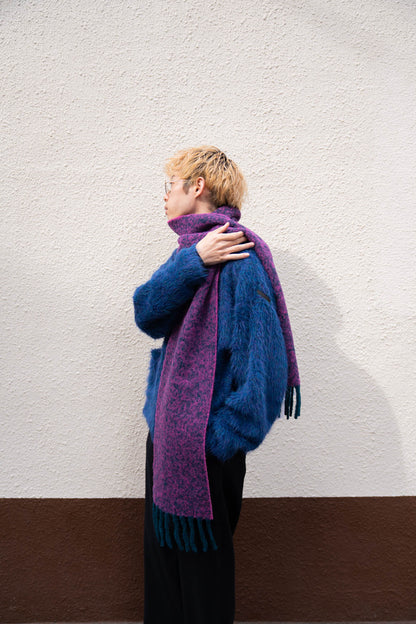 Two Colour Woolly Scarf