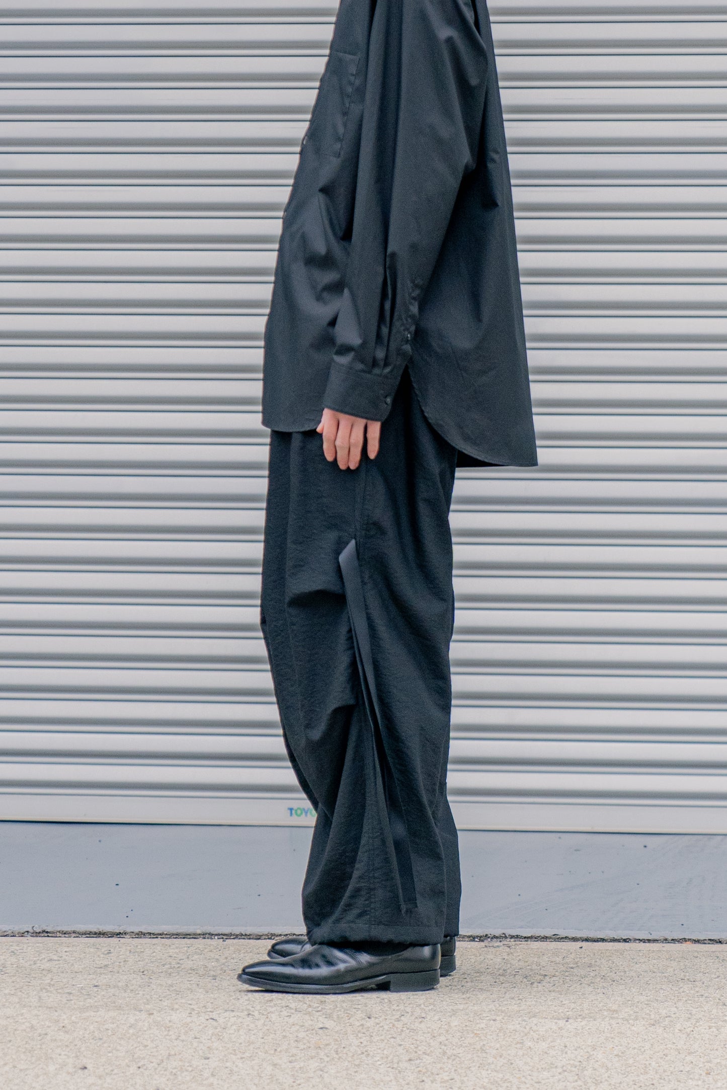 Wo/Ny poplin parachute pants