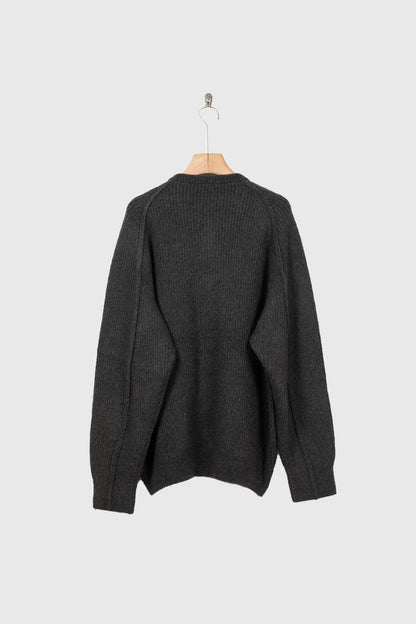 CREW-NECK KNIT CARDIGAN