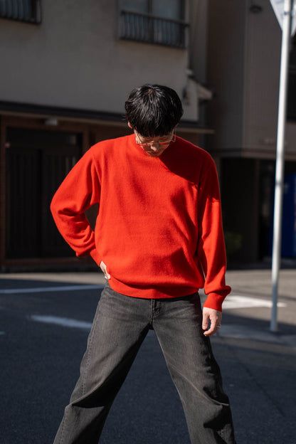 PURE CASHMERE KNIT CREW NECK LS(ST.1473)