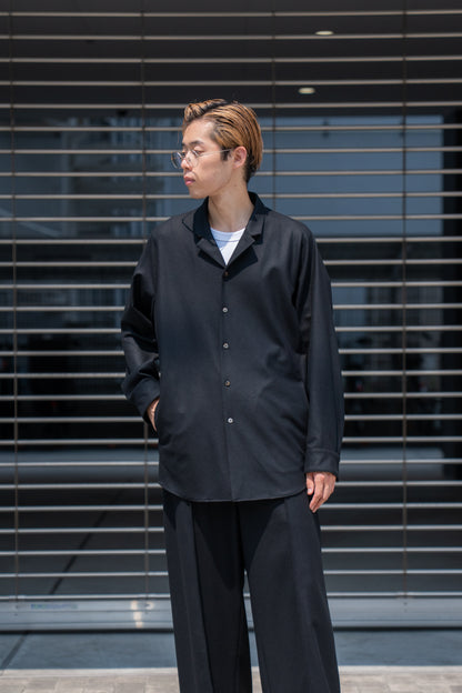 SHIRT JACKET IN WOOL FLANNEL