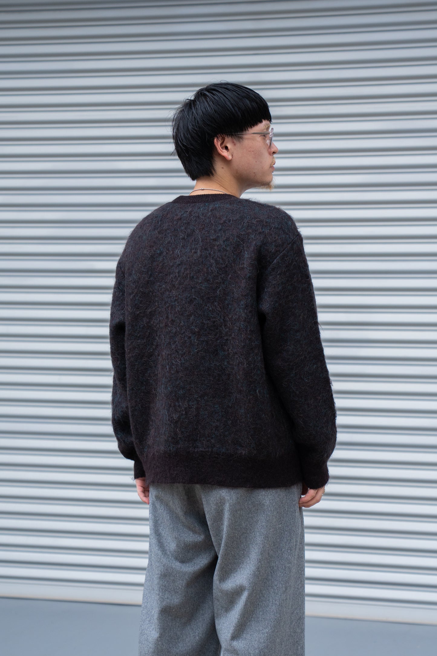 KID MOHAIR MIX JACQUARD KNIT LS(ST.1305)