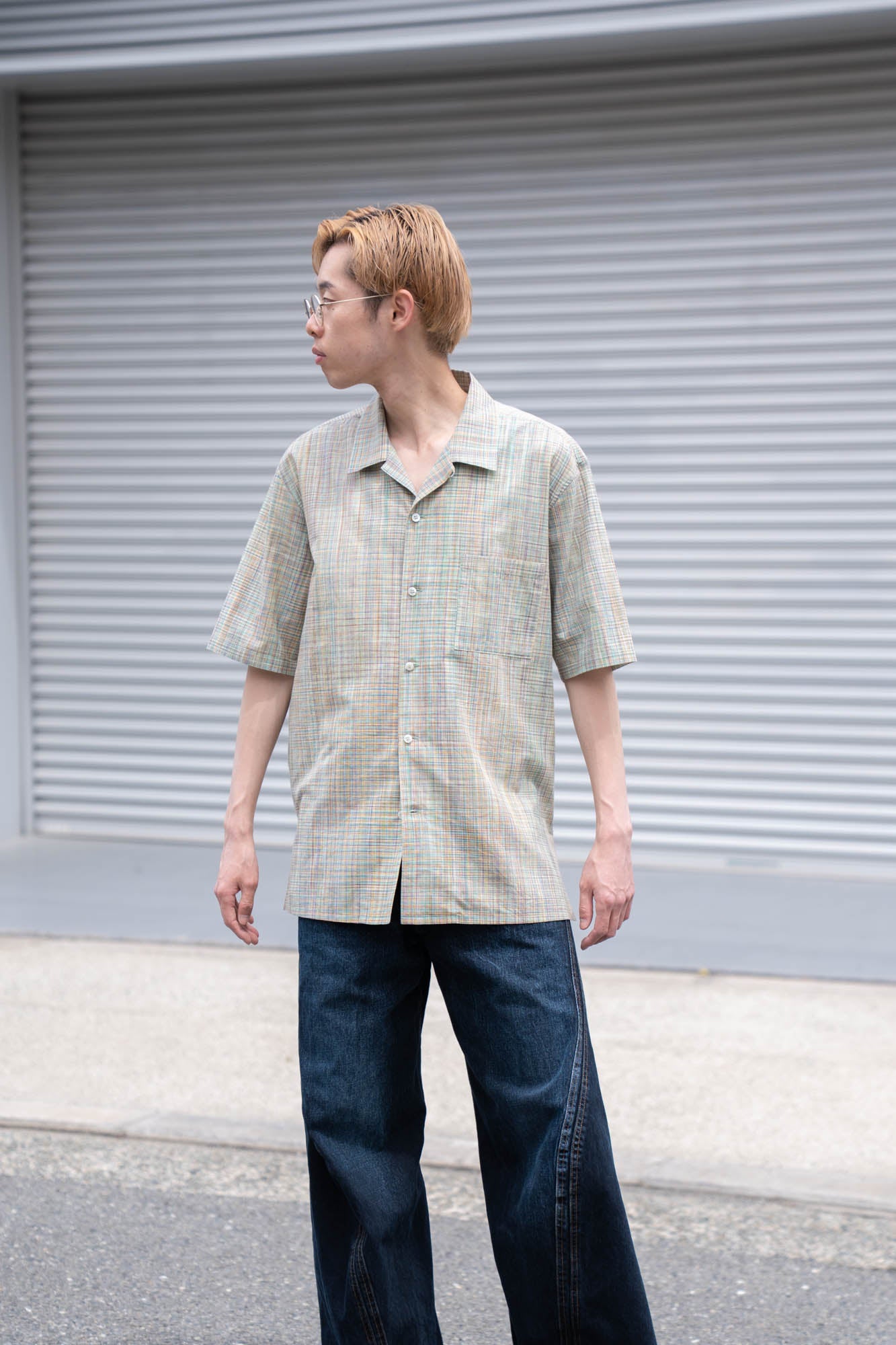 cotton ikat check shirt