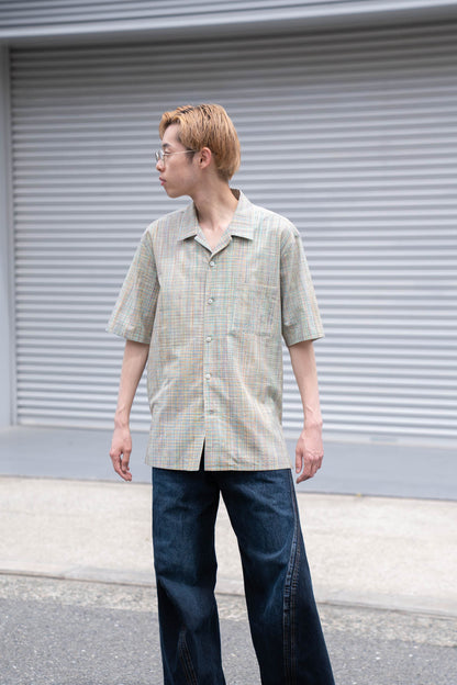 cotton ikat check shirt
