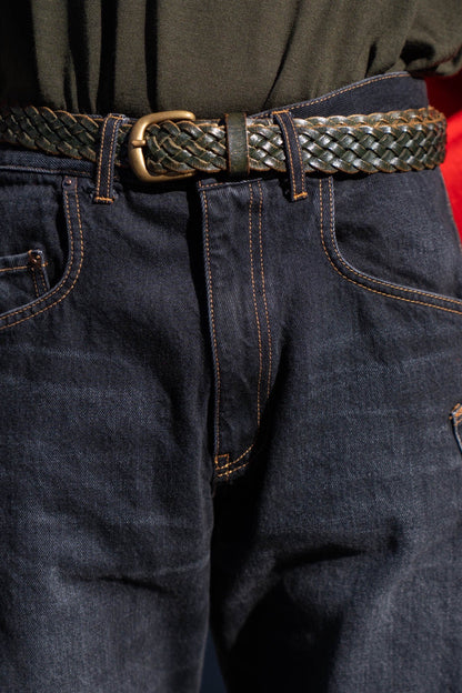 3D Cutting Denim Pants