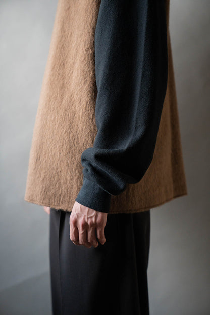 Single Vest Wool Angola Shaggy