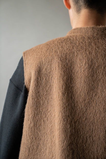 Single Vest Wool Angola Shaggy
