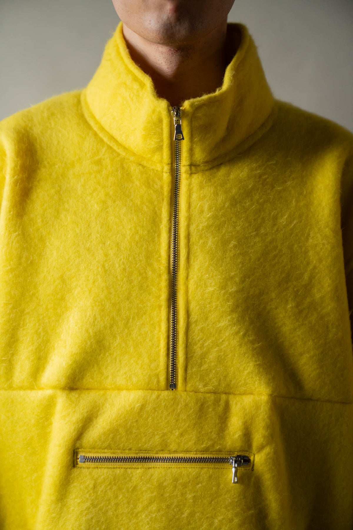 Pe/Alpaca Fleece Half-zip P/O