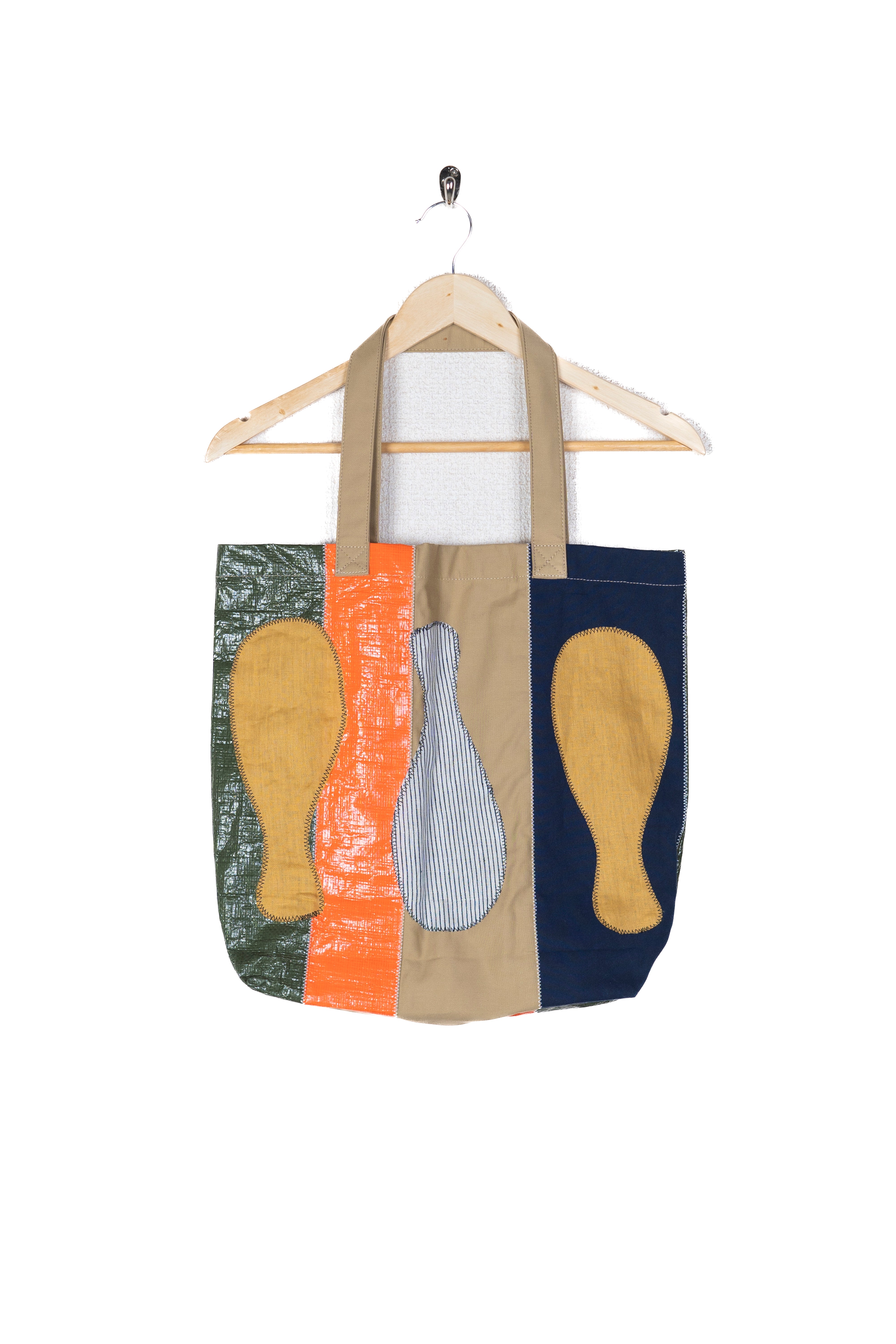 Color-block vinyl tote bag – sign | サイン